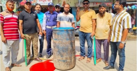 পাংশায় যানজট নিরসনে বণিক সমিতির উদ্যোগ