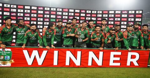 বাংলাদেশের বিপক্ষে সিরিজ জয় দিয়ে ওয়েস্ট ইন্ডিজের হারের কপি শেষ