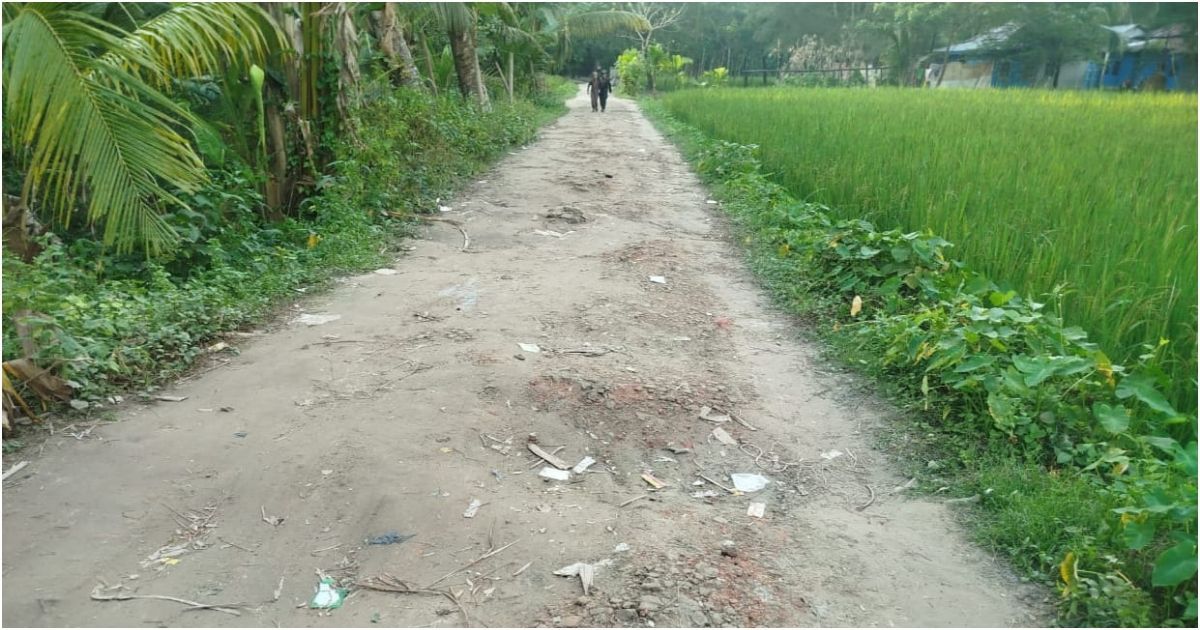 কমলনগর হাওলাদারপাড়া–বারঘর সড়ক ৪০ বছরেও পাকা হয়নি