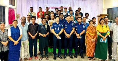 কুলাউড়ায় পাহাড়ি পুঞ্জিতে শান্তির বার্তা দিলেন ওসি