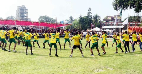 গাংনীতে দিনব্যাপি লাঠিয়াল দলের রণকৌশল প্রদর্শনী