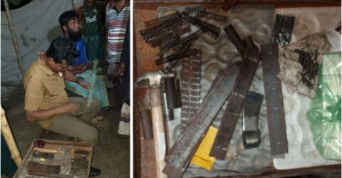 শ্যামনগরে আগ্নেয়াস্ত্র তৈরির সরঞ্জামসহ দুই জলদস্যু আটক