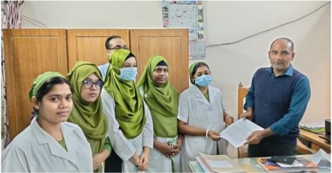 বোরহানউদ্দিনে নার্সদের ৮ দফার দাবি বাস্তবায়নের জন্য স্মারকলিপি প্রদানের উদ্যোগ