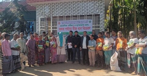পঞ্চগড়ে ব্রি-ধানের নতুন জাতের বীজ বিতরণ