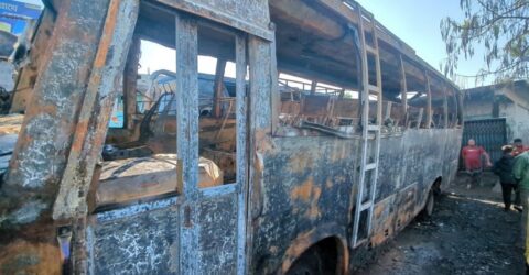 রাঙামাটিতে ভয়াবহ অগ্নিকাণ্ডে তিনটি বাস ও পাঁচটি দোকান পুড়ে ছাই