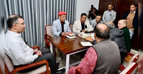 তারেক রহমানের সঙ্গে জাতীয় প্রেসক্লাব নেতাদের বৈঠক