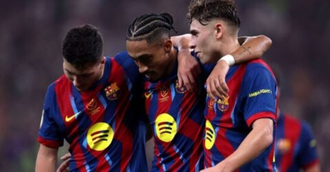 বার্সেলোনা বিলবাওকে ৫-০ গোলের বিশাল ব্যবধানে হারিয়ে স্প্যানিশ সুপার কাপের ফাইনালে উঠেছে