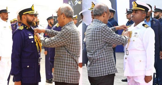 ৪০ কোস্ট গার্ড সদস্যকে পদক প্রদান করলেন মাননীয় স্বরাষ্ট্র উপদেষ্টা