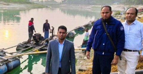 সারিয়াকান্দিতে অবৈধ বালু উত্তোলন বন্ধে অভিযান