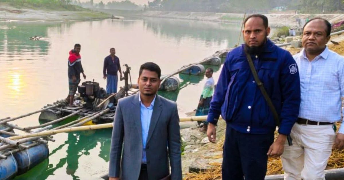 সারিয়াকান্দিতে অবৈধ বালু উত্তোলন বন্ধে অভিযান