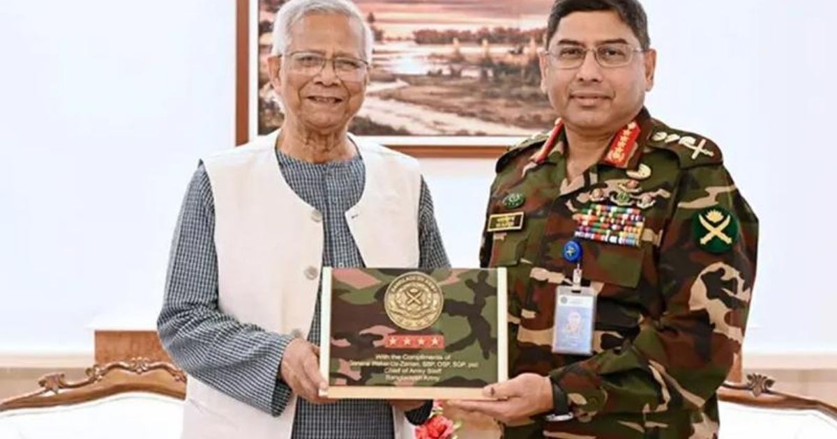 সেনাপ্রধানের বিদায়ী সাক্ষাৎ প্রধান উপদেষ্টার সাথে