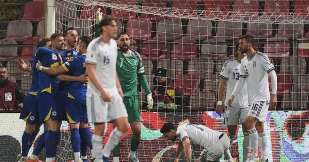 বসনিয়ার কাছে হেরে ইতালি টানা তৃতীয়বার বিশ্বকাপ থেকে ছিটকে গেল