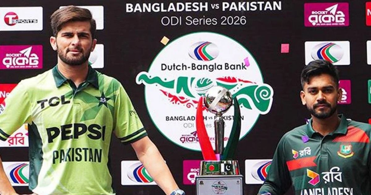 শুরু হচ্ছে বাংলাদেশ-পাকিস্তান ক্রিকেট দ্বৈরথ: ট্রফি উন্মোচনে দুই দলের অধিনায়ক